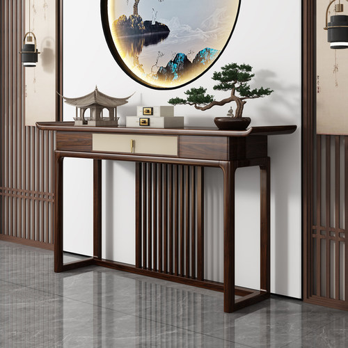 特价新中式全实木玄关桌玄关柜