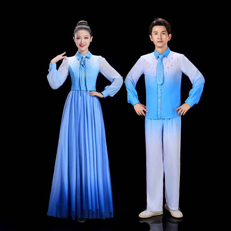 高档现代舞演出服女中学图片