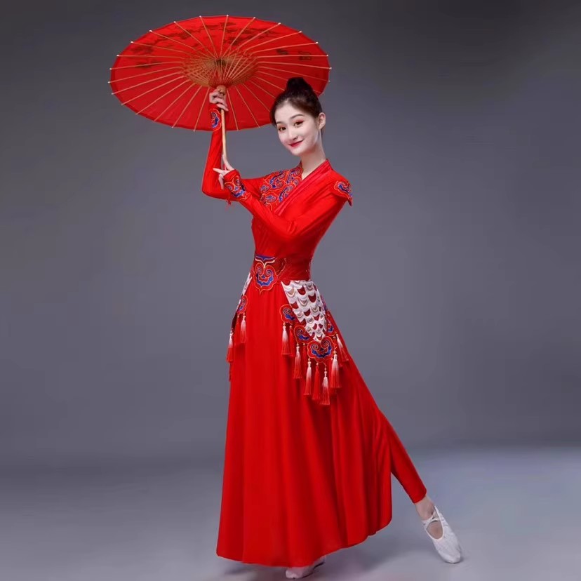 高档打鼓演出服装腰鼓手鼓成人新款2026古典舞喜庆国潮风舞龙锣鼓