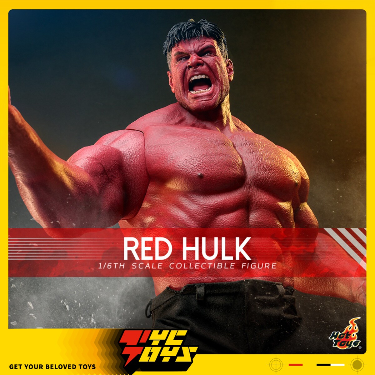 【TYCTOYS】现货 HOTTOYS HT漫威美国队长4红浩克可动人偶MMS797 - 实物图