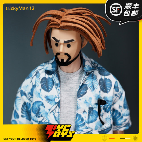 【TYCTOYS】定金预售 TRICKYMAN12脏辫男头雕人偶配件FB-10083-1