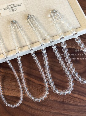 韩版超火透明珠子项链