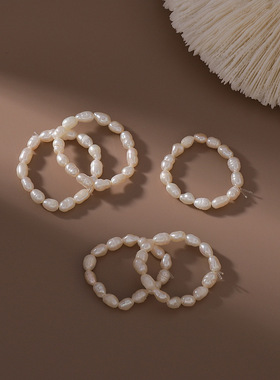 淡水珍珠戒指网红简约韩国气质