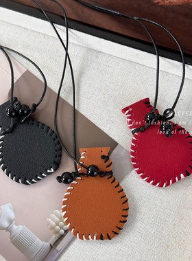 迷尚优品皮质毛衣链女