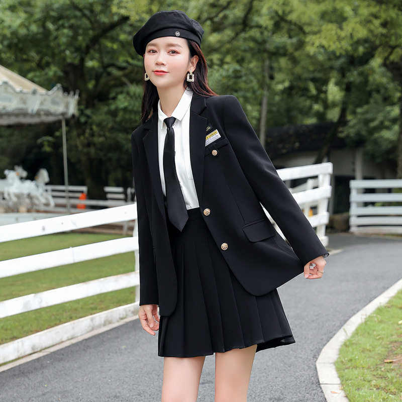 日系jk制服班服学生英伦学院风初中高中生台湾校服毕业季套装秋冬