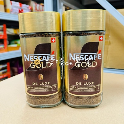 包邮瑞士进口雀巢GOLD金牌无糖原味下午茶冲饮速溶黑咖啡200g