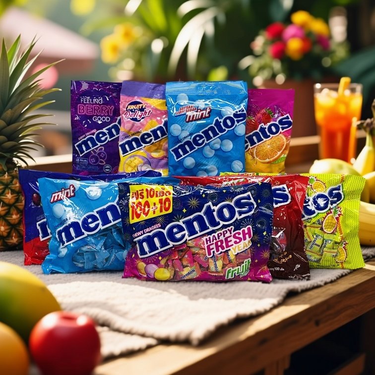 泰国mentos曼妥思可乐水果葡萄味糖果独立包装六一儿童节分享零食