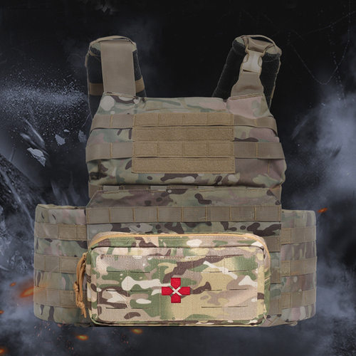 EMT应急药品收纳包战术迷彩医疗包 军迷附件包户外道路救援应急