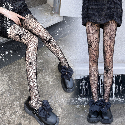 暗黑风蜘蛛美腿连裤袜薄款连裤袜