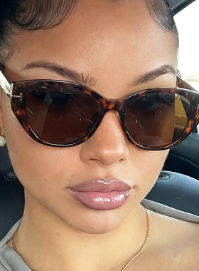 猫眼T字太阳眼镜女欧美复古墨镜