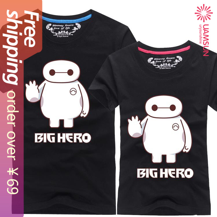 BAYMAX couple t-shirt t-shirts2018 women men dad mon baby