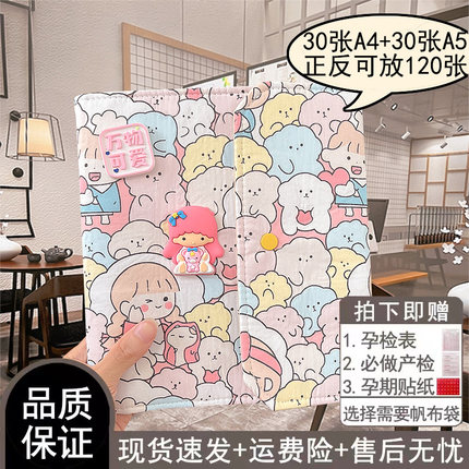 便携小号怀孕产检收纳册孕妇孕检报告单子文件夹孕期B超资料本