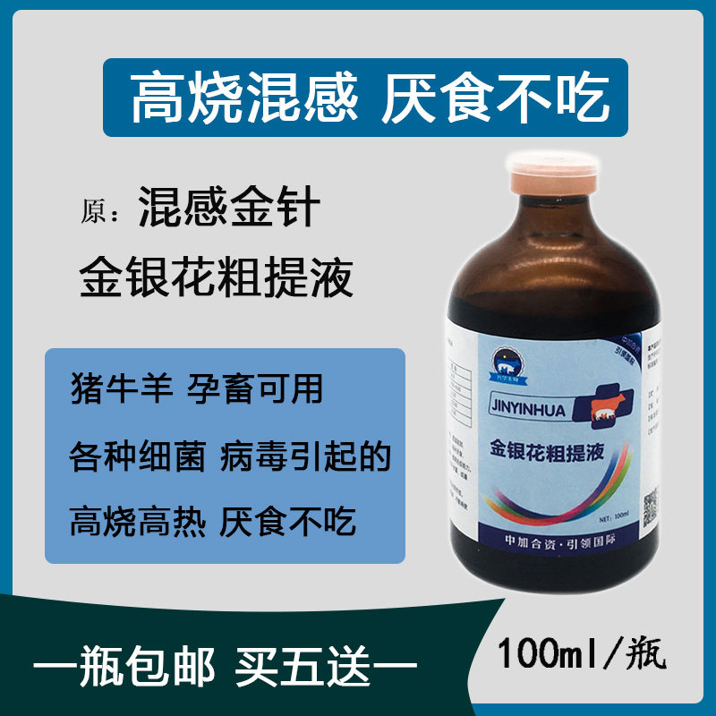 光华兽用混感金针金银花粗提液猪高热不吃食圆环蓝耳高烧猪牛羊用