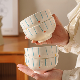 漂亮的饭碗特别好看的吃饭米饭碗陶瓷家用2026新款高颜值小清新