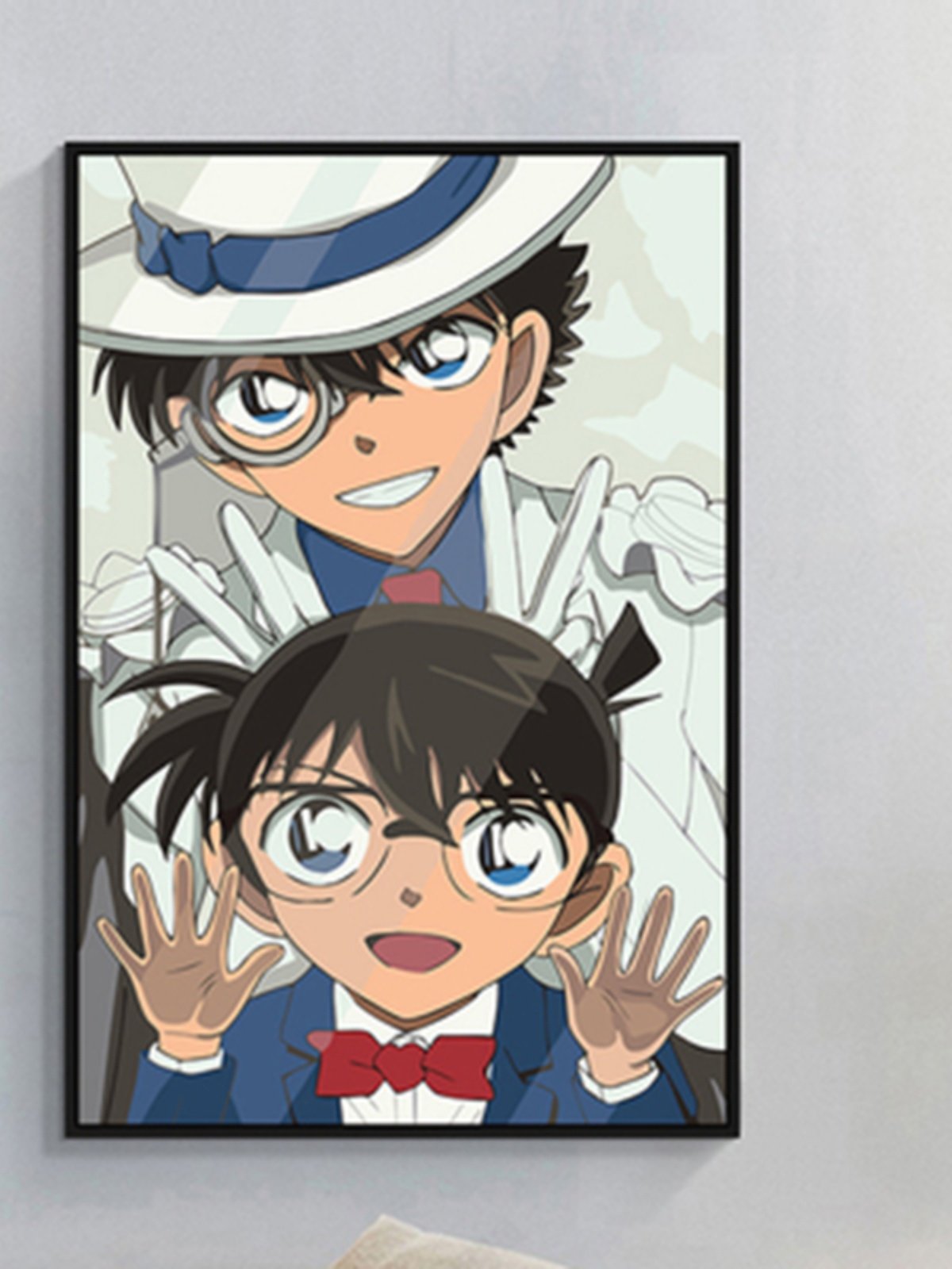 柯南基德动漫diy手工填色数字油画卡通油彩画丙烯颜料填充装饰画