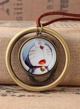 哆啦A梦时光宝石贴片学生毛衣链