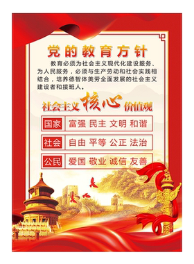 晶兰班级教室海报贴纸教育方针