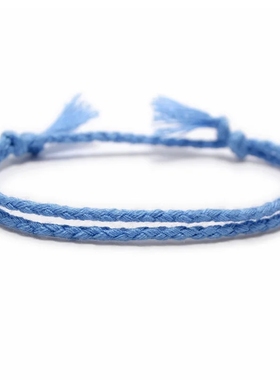 棉绳手链日式井汲大翔编织纯色男女情侣简约节日系ins风双层手绳