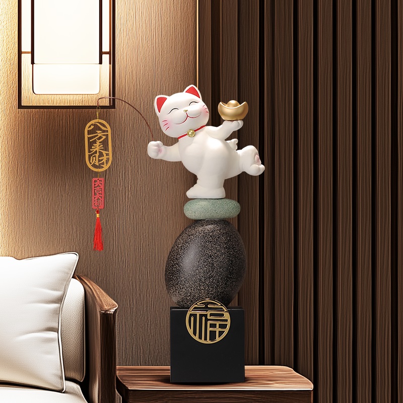 吉祥物酒柜电视柜旁大型招财