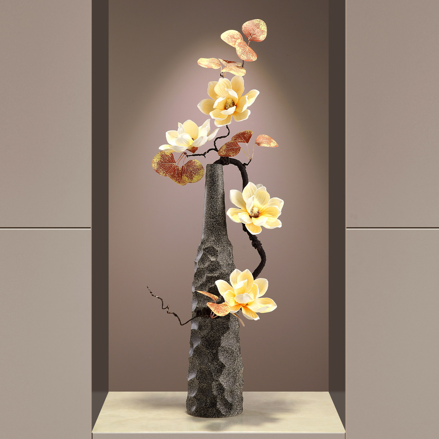 客厅花瓶2026新款中式极简插花装饰摆件高级感细长高玄关造景花艺图片