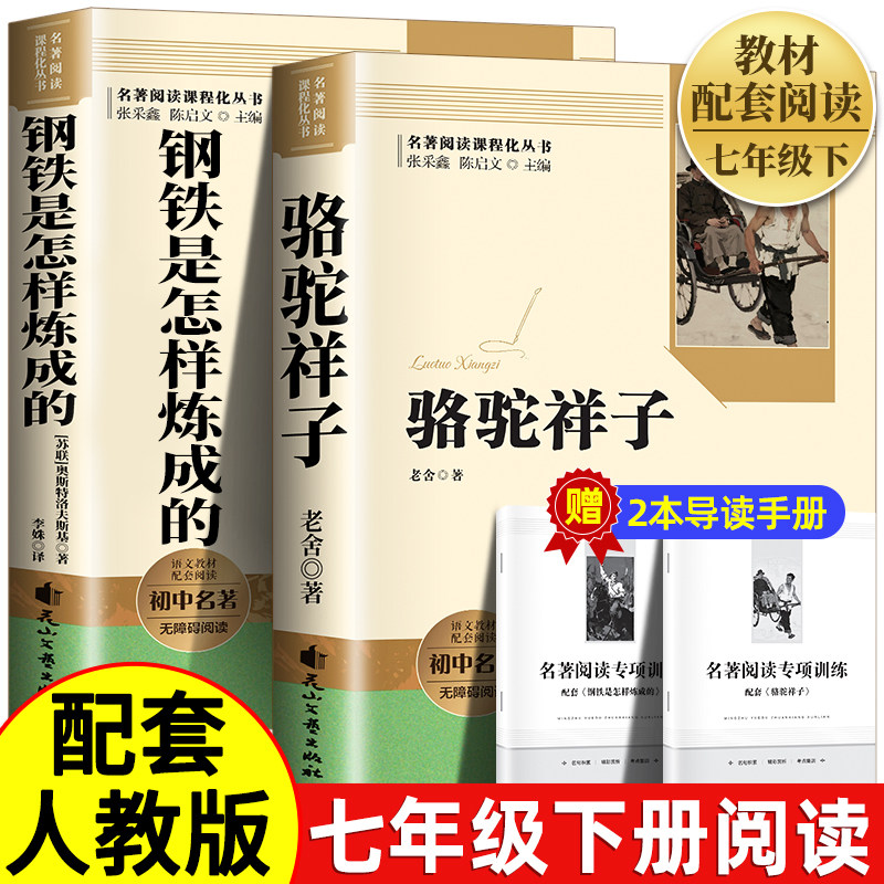 骆驼祥子和钢铁是怎样炼成的七年级下册课外书必读原著正版完整版无删减7下海底两万里朝花夕拾西游记老舍著初一下册中学生名著,书籍/杂志/报纸,世界名著,淘宝优惠券,粉丝福利购,淘宝优惠卷