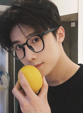 超轻复古黑框近视眼镜男潮大框素颜显脸小有度数可配女潮眼睛框架