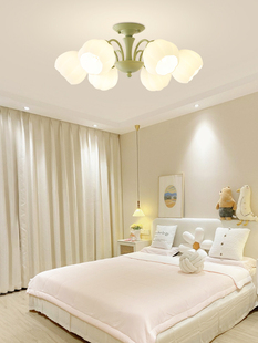 全光谱法式 复古房间创意护眼吸顶灯具 奶油南瓜客厅主卧室吊灯美式