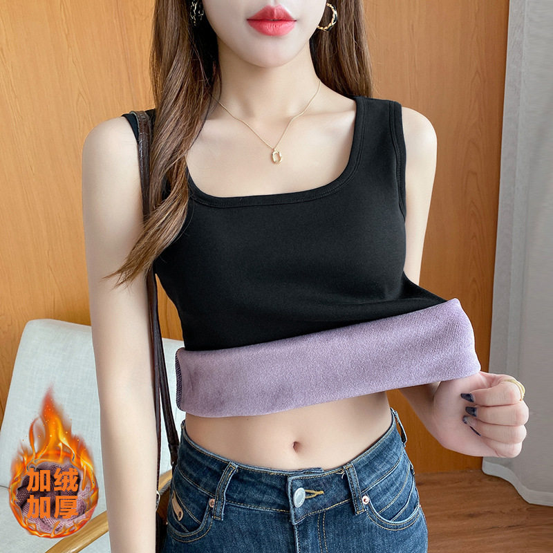 秋冬保暖背心女加绒加厚内搭保暖上衣女内衣一体绒带胸垫打底衫,女士内衣/男士内衣/家居服,保暖背心,淘宝优惠券,粉丝福利购,淘宝优惠卷