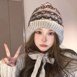 费尔岛帽子针织毛线帽冬季 复古包包保暖护耳堆堆 秋冬季 巴拉克新款