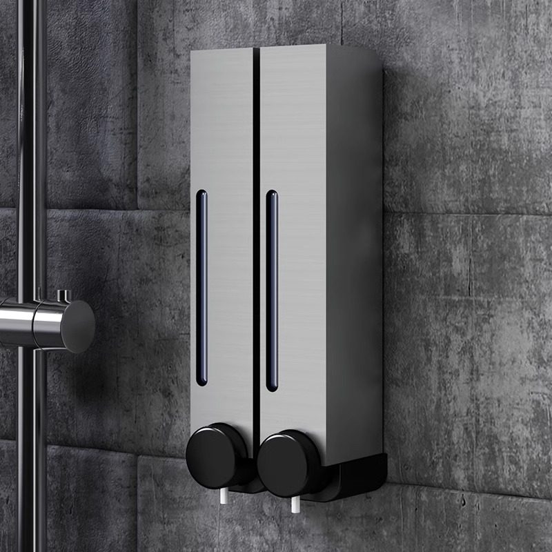 酒店浴室不锈钢壁挂式挂壁手动沐浴露瓶子盒子给皂液器洗手液器,家装主材,皂液器,淘宝优惠券,粉丝福利购,淘宝优惠卷