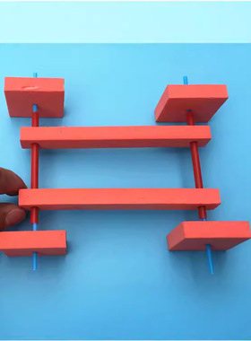 圆轮与方轮子形状滚动幼儿园童diy益智科学探索小实验科教具玩具