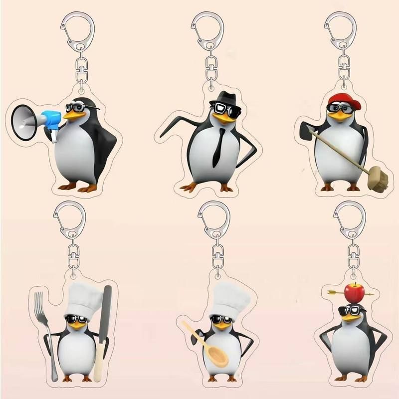 网络爆款高雅人士表情包钥匙扣搞笑抽象表情包亚克力书包挂件饰品