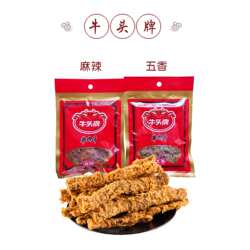 正品新货贵州牛肉干牛头牌牛肉干拉毛条小袋装方便办公室儿时零食