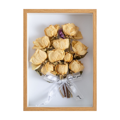 钢化玻璃中空干花相框手工DIY