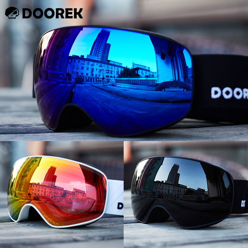 DOOREK蘑菇头新款儿童球型滑雪镜