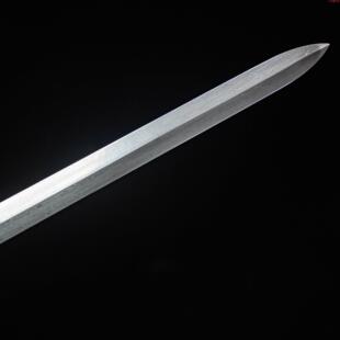 手工艺品刀剑花纹钢手工锻打环手唐剑四面清剑一体宝剑冷兵器未开