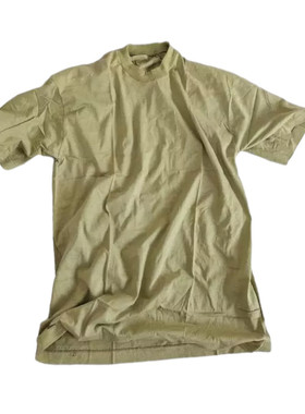 87款土黄色全棉短袖体恤 君迷老式针织弹力短袖汗衫夏季圆领T恤男