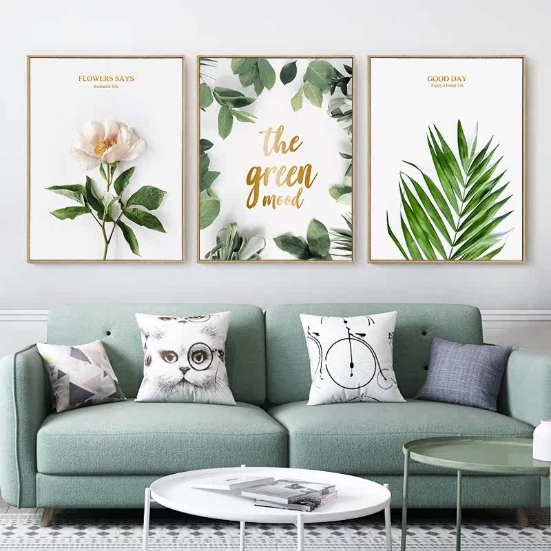 北欧客厅装饰画现代简约壁画沙发背景墙画ins风格餐厅挂画三联画在类目 家居饰品, 装饰画, 现代装饰画中 - 来自Buy2taobao.com提供专业的淘宝代购服务