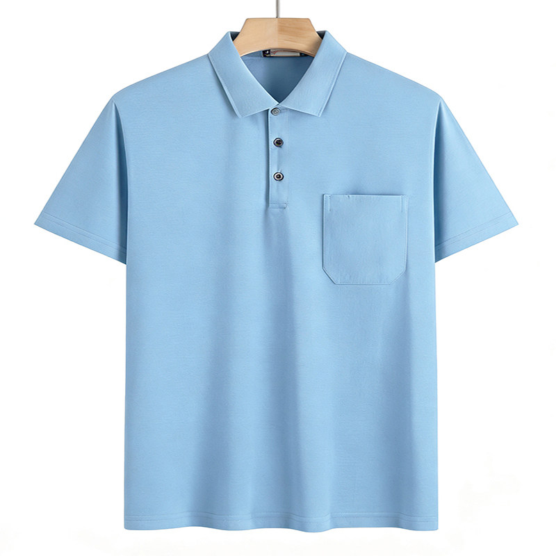 清仓爸爸短袖t恤翻领中年男士夏装宽松中老年人男装POLO衫上衣服
