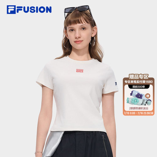FILAFUSION斐乐女士针织短袖衫