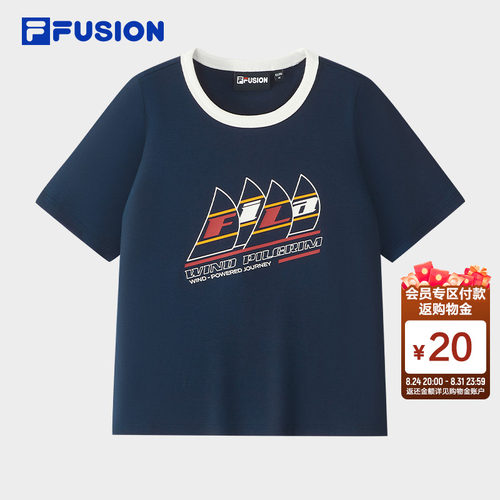FILAFUSION斐乐潮牌针织短袖衫