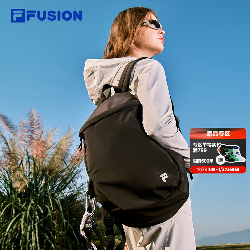 防泼水|FILA FUSION斐乐女包新款登山包大容量户外徒步背