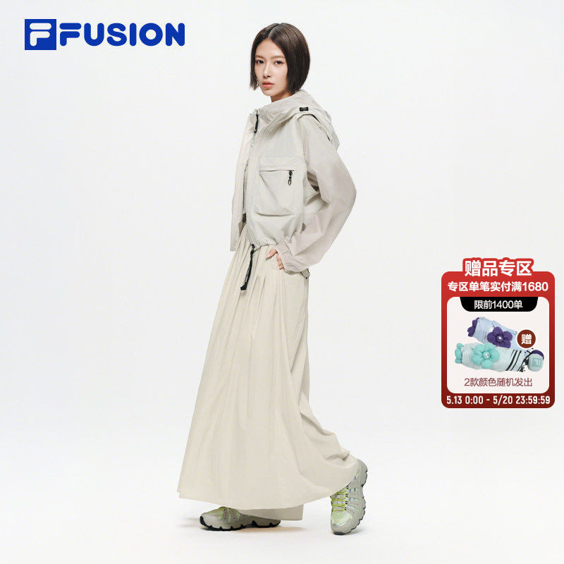 FILA FUSION斐乐潮牌梭织长裤女2026夏季新款休闲裤百