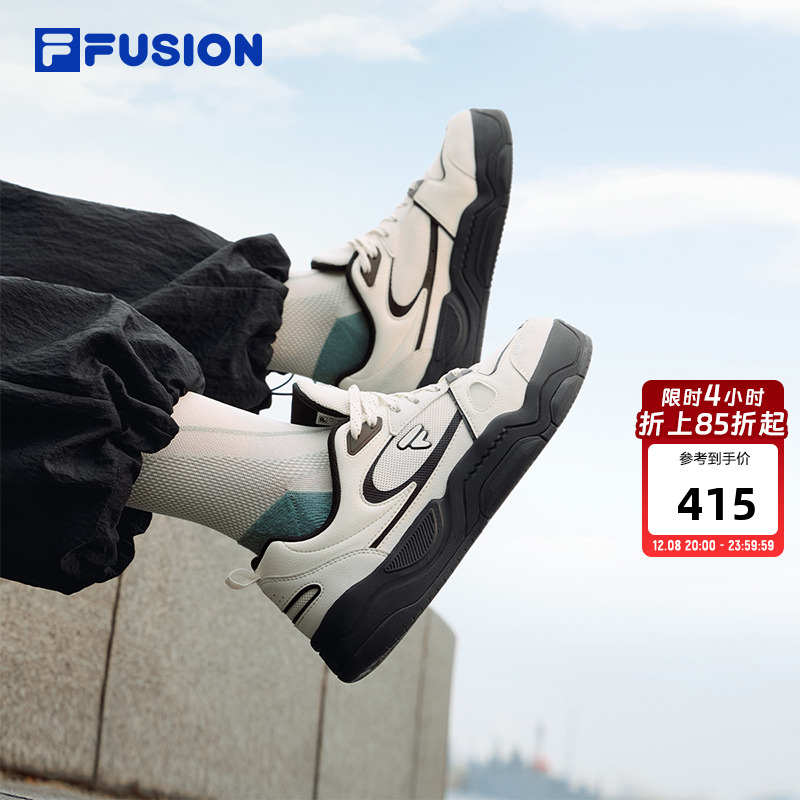 章昊同款|FILA FUSION斐乐女鞋BANK III板鞋2025夏款男休闲运动鞋