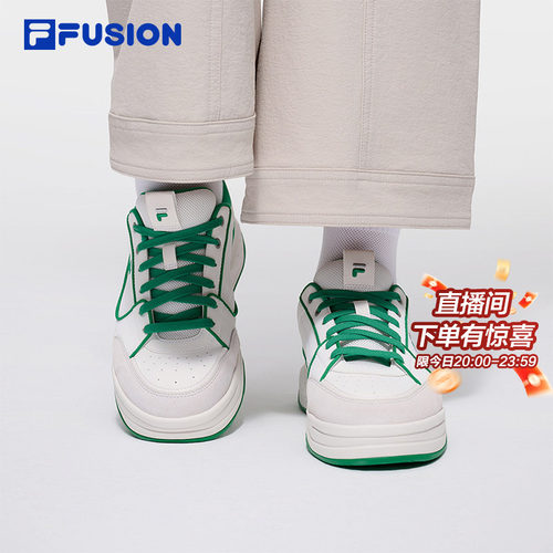 FILAFUSION情侣小白鞋休闲板鞋