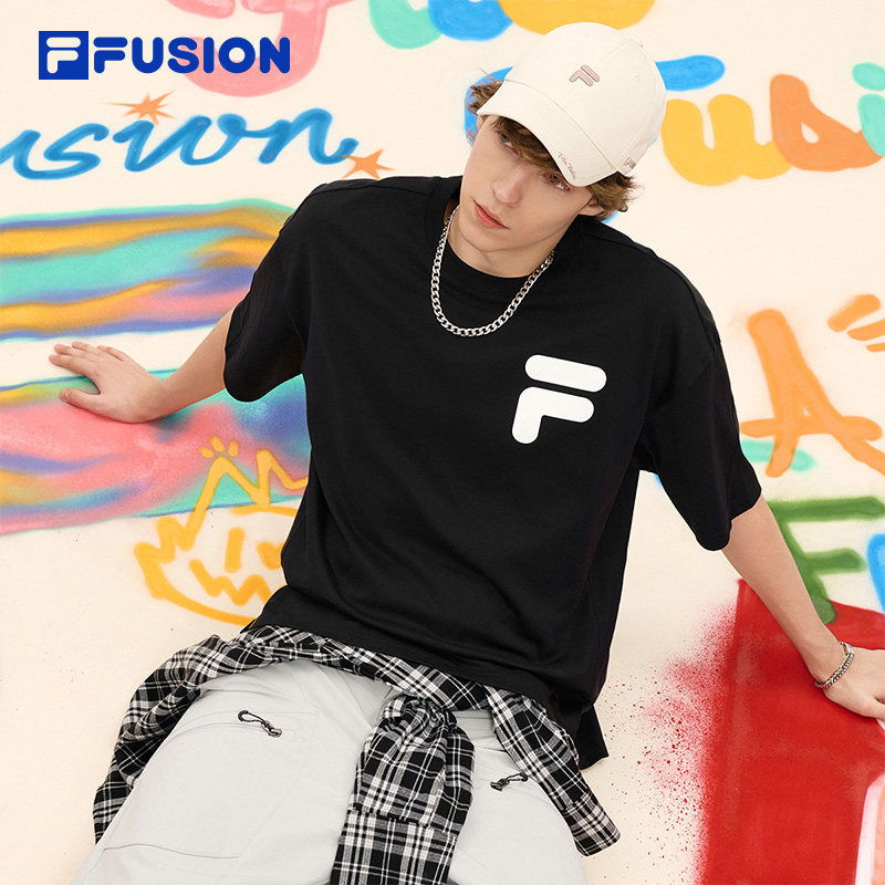 FILA FUSION斐乐官方情侣短袖女2026夏季新款休闲百搭