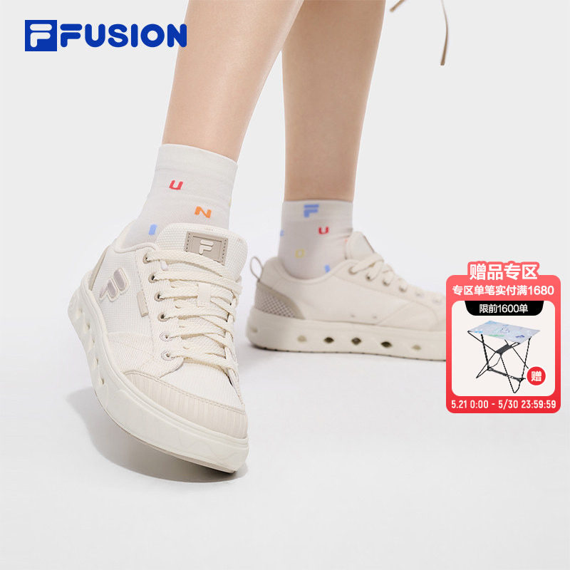 GITA洞洞板鞋丨FILA FUSION斐乐帆布鞋女子休闲鞋夏季