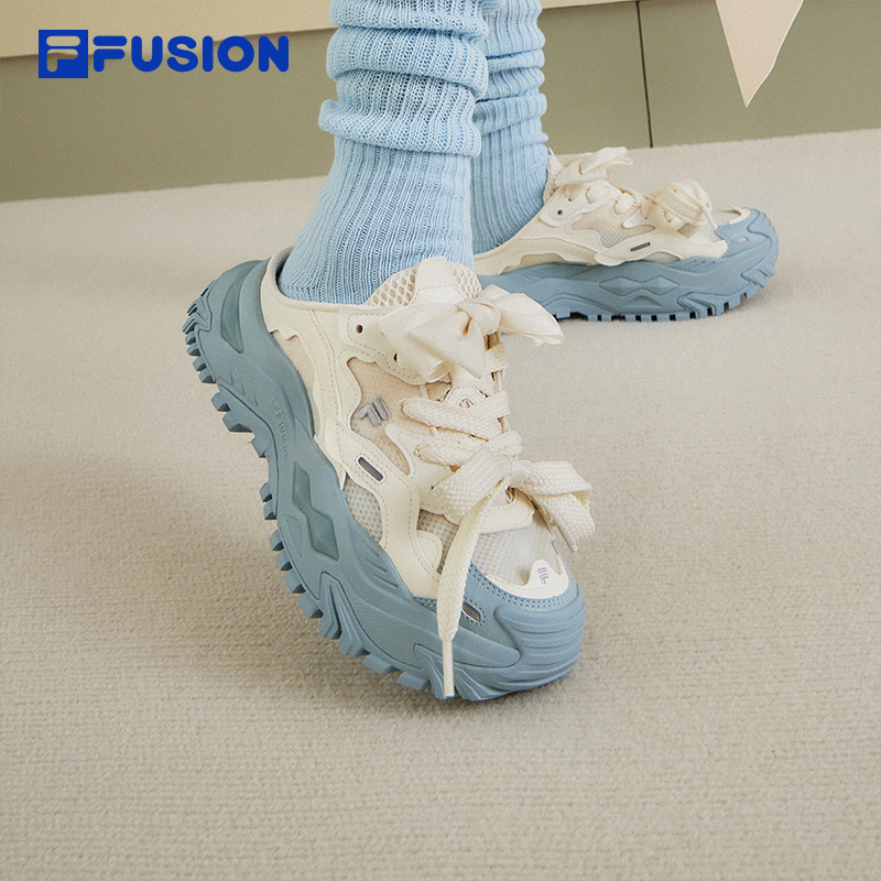 FILA FUSION斐乐凉鞋女鞋硬糖运动拖鞋夏季一脚蹬鞋子厚底运动鞋