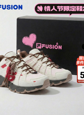 Como X 情人节丨FILA FUSION斐乐潮牌女鞋休闲鞋新年款红色运动鞋