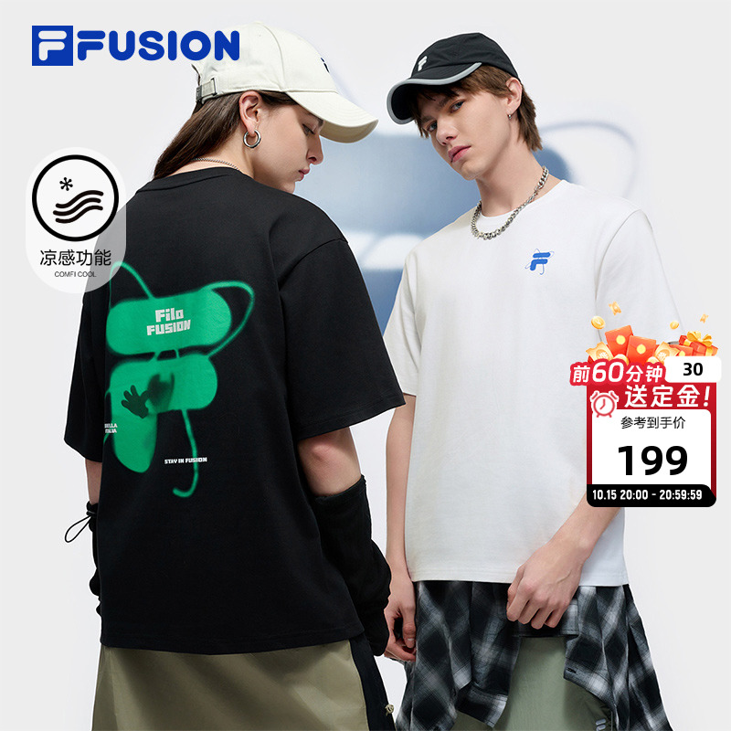 FILAFUSION斐乐情侣短袖T